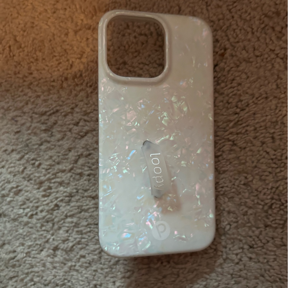 Loopy Case Iridescent White Phone Case